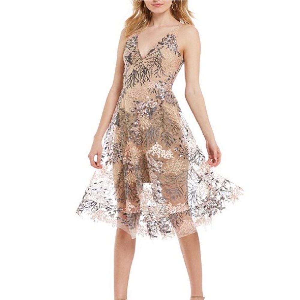 Dress the Population Audrey Lace Dress NWT